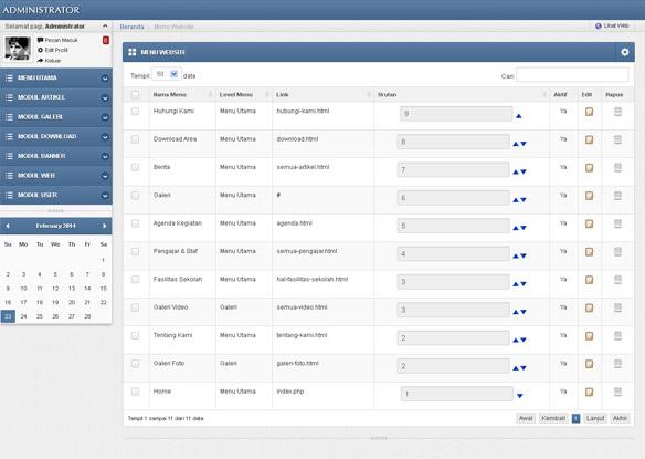Download source code website profil sekolah dengan php dan mysql