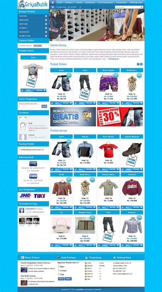 Source code ecommerce dengan php dan mysql