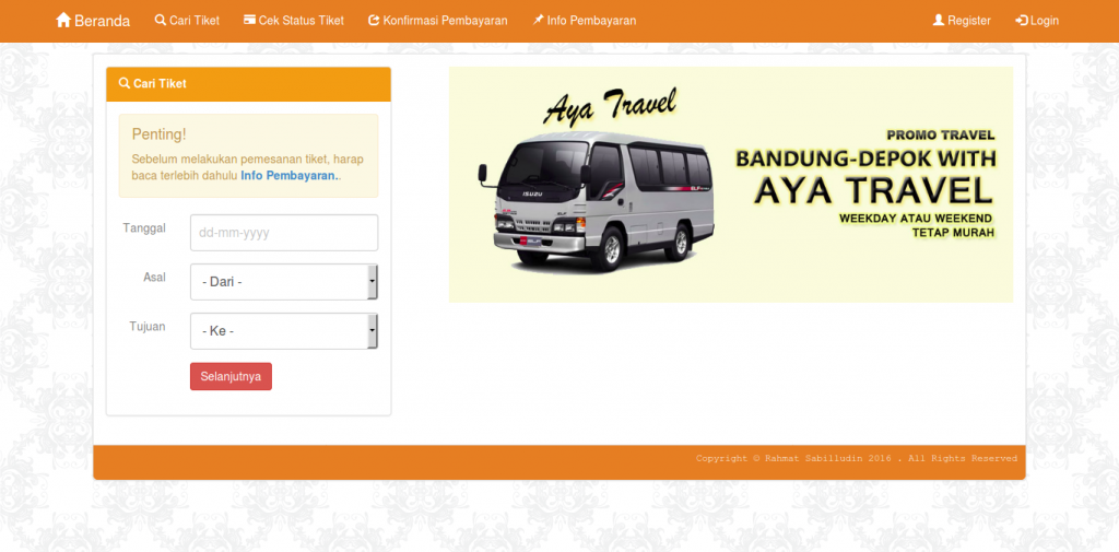 Source Code Aplikasi Pemesanan Tiket Bus