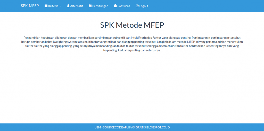 Download source code spk metode mfep dengan php