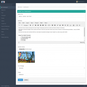 Source code aplikasi tour & travel dengan laravel