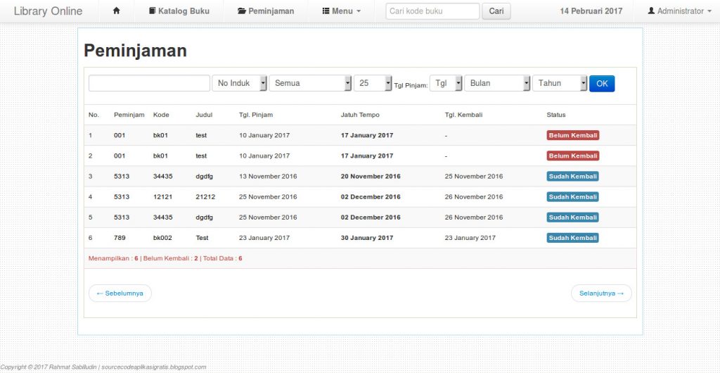 Download source code aplikasi perpustakaan dengan php dan mysql