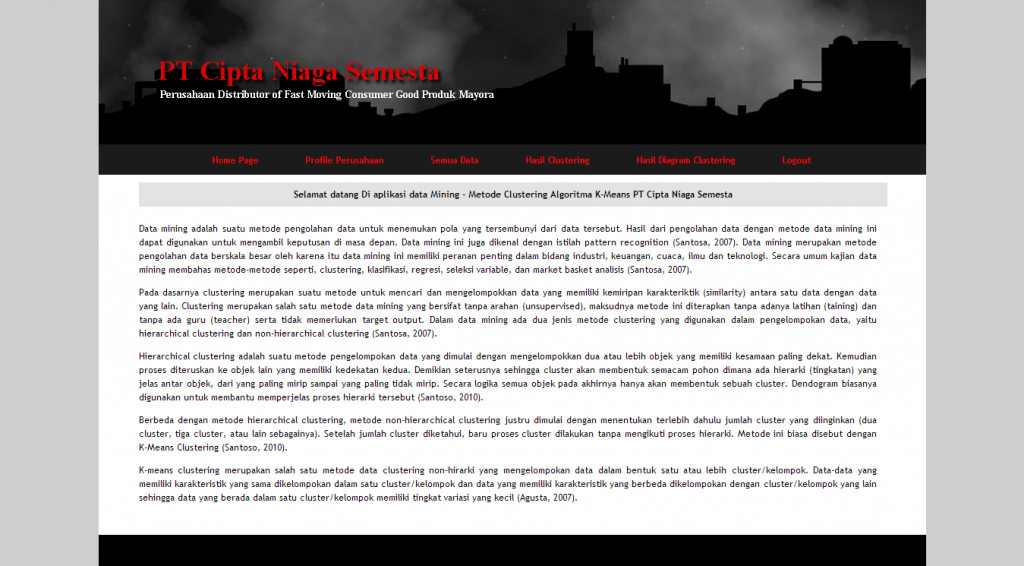 Penerapan algoritma k-means clustering