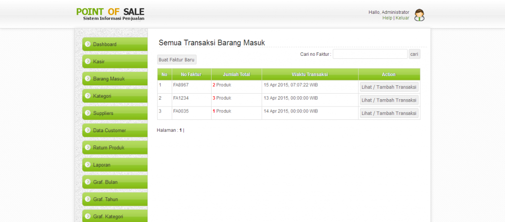 Source Code Aplikasi Kasir dengan PHP dan MySQL
