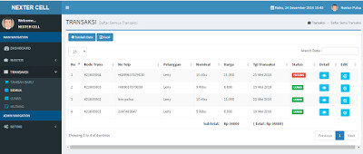 Source code aplikasi pencatat transaksi pulsa