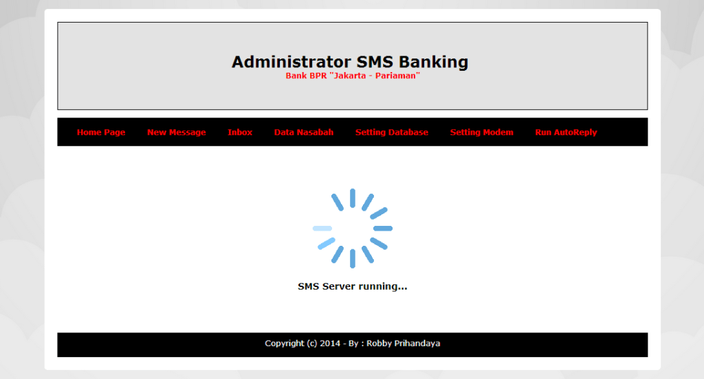 contoh aplikasi sms banking dengan gammu, php dan mysql