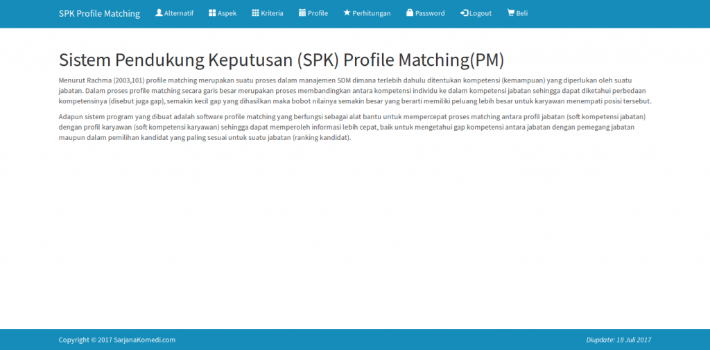 Source code sistem pendukung keputusan metode profile matching, source code aplikasi sistem pendukung keputusan metode profile matching, source code spk metode profile matching berbasis web, dengan php dan mysql
