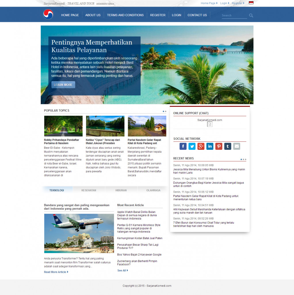 Sistem informasi tour dan travel dengan php dan mysql