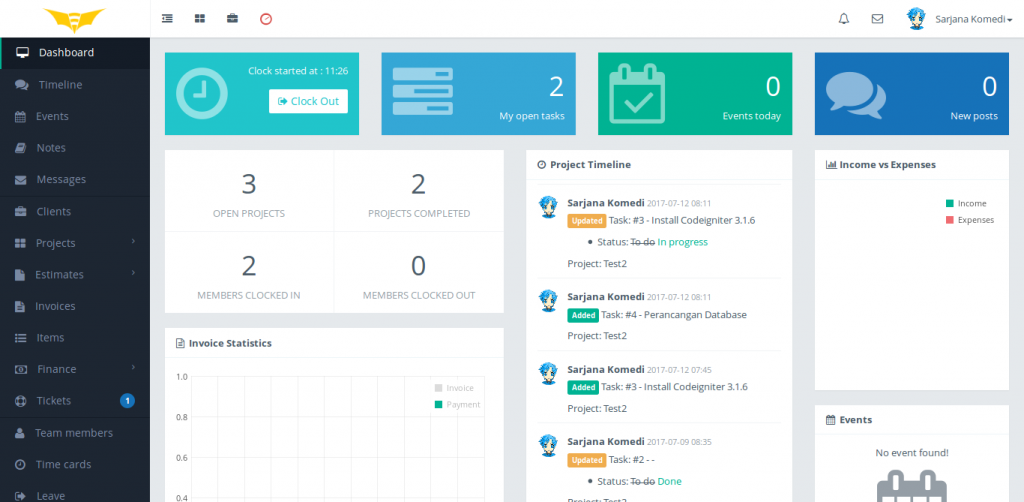 Source code aplikasi sistem manajemen project dengan codeigniter 3
