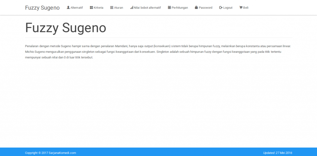 Source Code SPK metode Fuzzy Sugeno, Source code aplikasi spk metode fuzzy sugeno, source code sistem pendukung keputusan metode fuzzy sugeno, source code aplikasi sistem pendukung keputusan metode fuzzy sugeno berbasis web, dengan php dan mysql