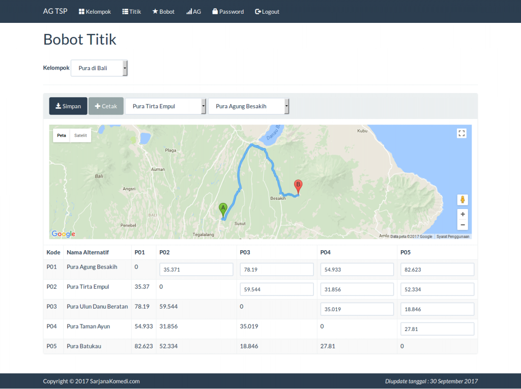 Source code aplikasi algoritma genetika TSP, source code algoritma genetika tsp, source code aplikasi algoritma genetika traveling salesman problem, source code algoritma genetika traveling salesman problem