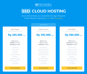 SSD Cloud Hosting Murah dan Domain Murah Indonesia