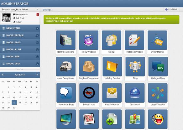 dashboard admin source code apliaksi toko online