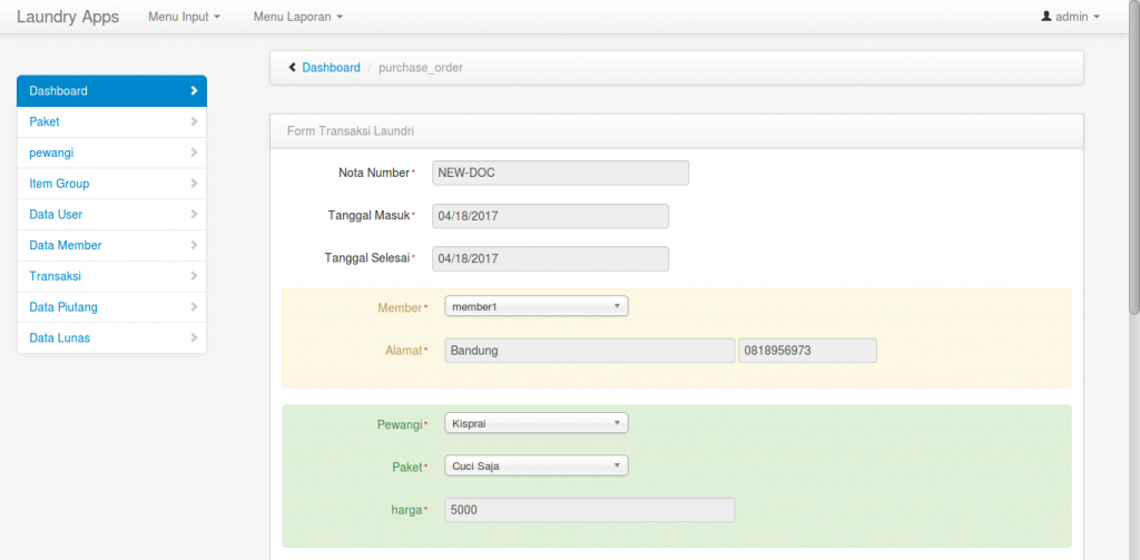 Source Code Aplikasi Laundry berbasis Web