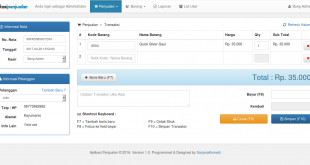Download Source Code Aplikasi Penjualan dengan CodeIgniter (Kasir)