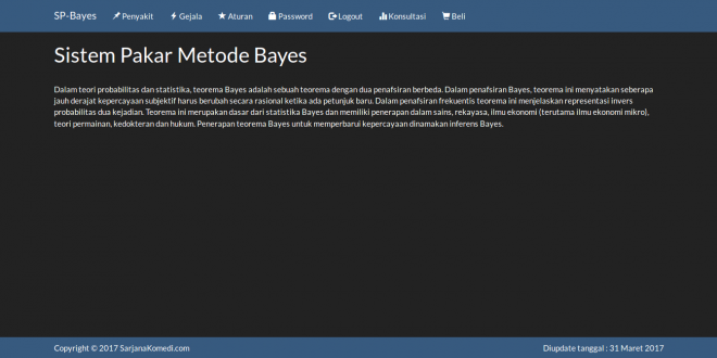 Download source code sistem pakar metode bayes dengan php