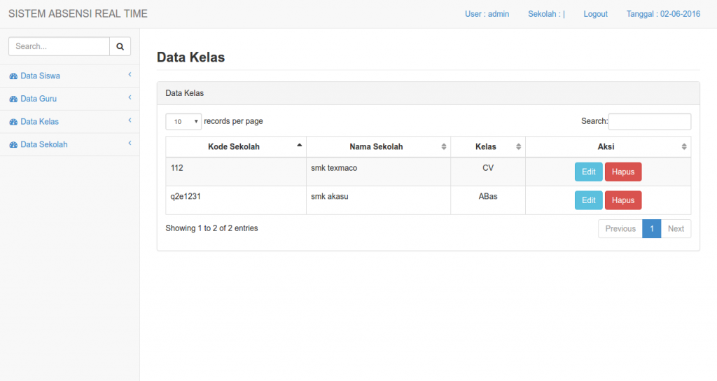 Source Code Aplikasi Absensi