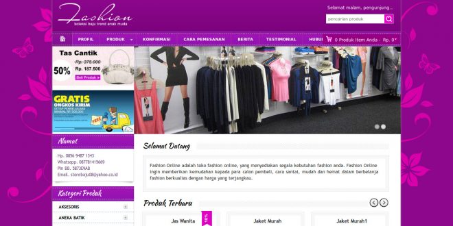 Source code toko online fashion dengan php dan mysql