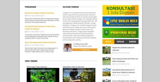 Web portal desa responsive dengan php dan mysql, Web portal desa responsive berbasis web, source code web portal desa responsive dengan php dan mysql,