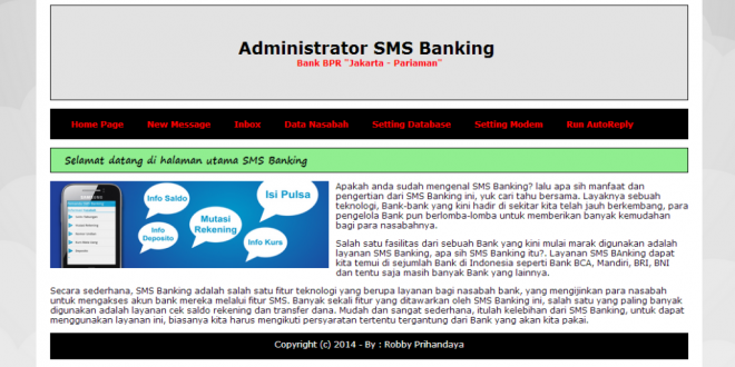 Aplikasi sms banking dengan gammu, php dan mysql