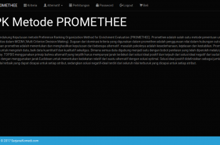 source code sistem pendukung keputusan metode promethee berbasis web