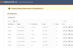 Source Code Aplikasi Persediaan Stok Barang berbasis Web
