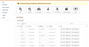 Source Code Aplikasi Penggajian Karyawan Payroll berbasis web, source code aplikasi penggajian karyawan