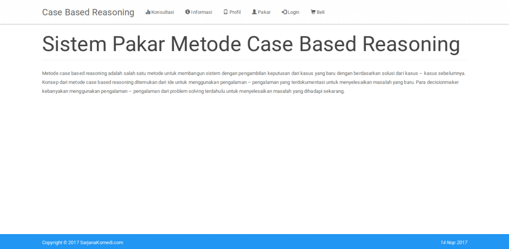 sistem pakar metode cbr dengan php dan mysql