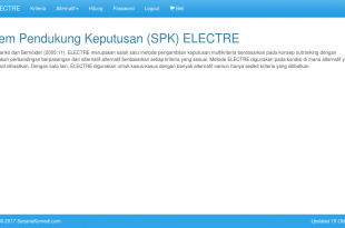 Source code spk metode electre, source code sistem pendukung keputusan metode electre, source code aplikasi spk metode electre, source code aplikasi sistem pendukung keputusan metode electre, berbasis web, dengan php dan mysql