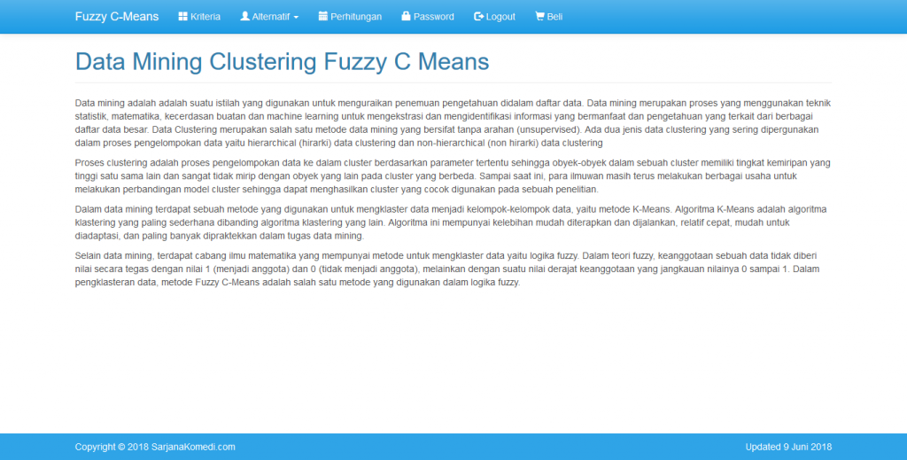 source code aplikasi clustering fuzzy c means, source code clustering fuzzy c means, source code data mining, berbasis web, dengan php dan mysql
