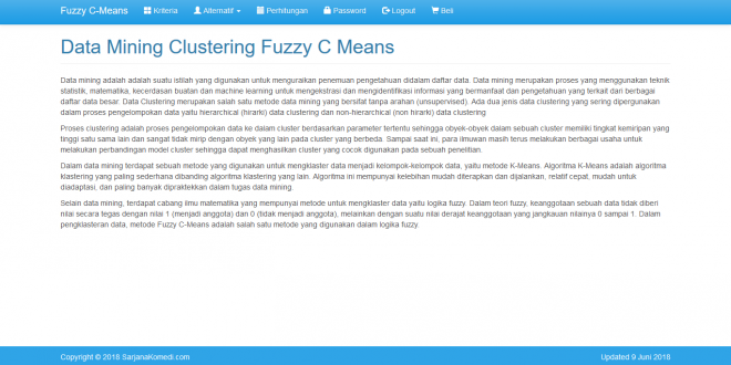 source code aplikasi clustering fuzzy c means, source code clustering fuzzy c means, source code data mining, berbasis web, dengan php dan mysql