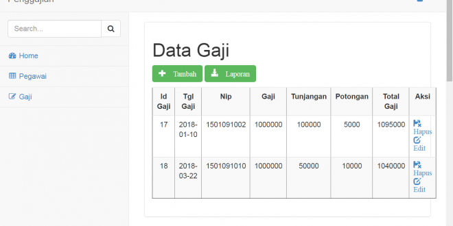 Download source code aplikasi penggajian karyawan berbasis web, download source code aplikasi karyawan dengan php dan mysql, download sistem informasi penggajian karyawan, jasa pembuatan aplikasi berbasis web dan android
