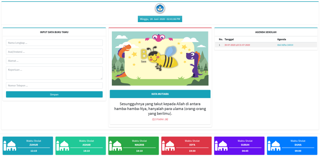 Source code website buku tamu sekolah