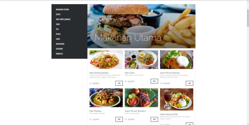Source Code Aplikasi Manajemen Restoran