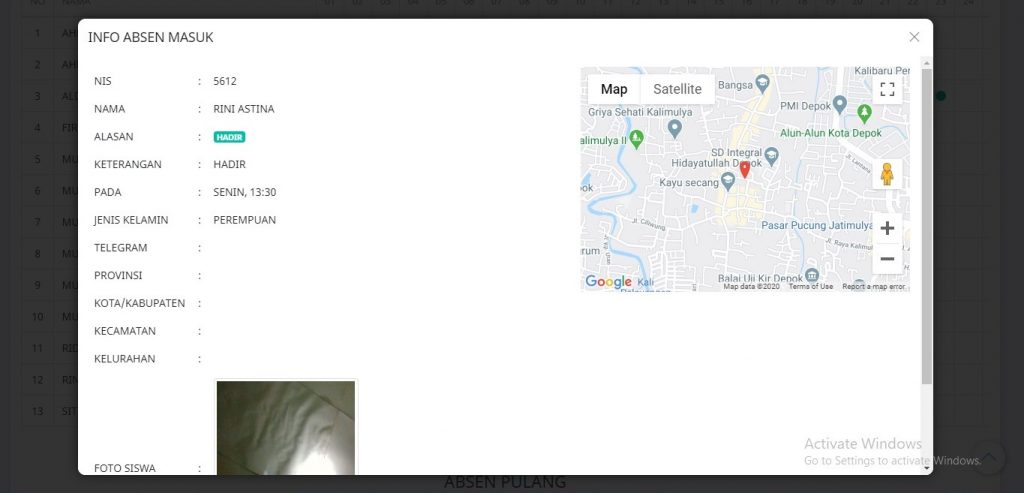 Aplikasi absensi berbasis GPS dan Foto Selfie
